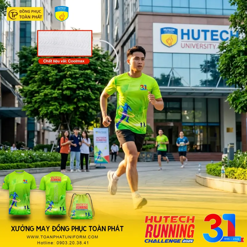 &Aacute;o Chạy Bộ Kỷ Niệm 31 Năm Đại Học Hutech 2026