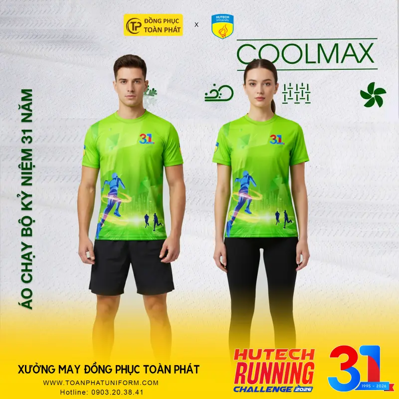 &Aacute;o Chạy Bộ Kỷ Niệm 31 Năm Đại Học Hutech 2026