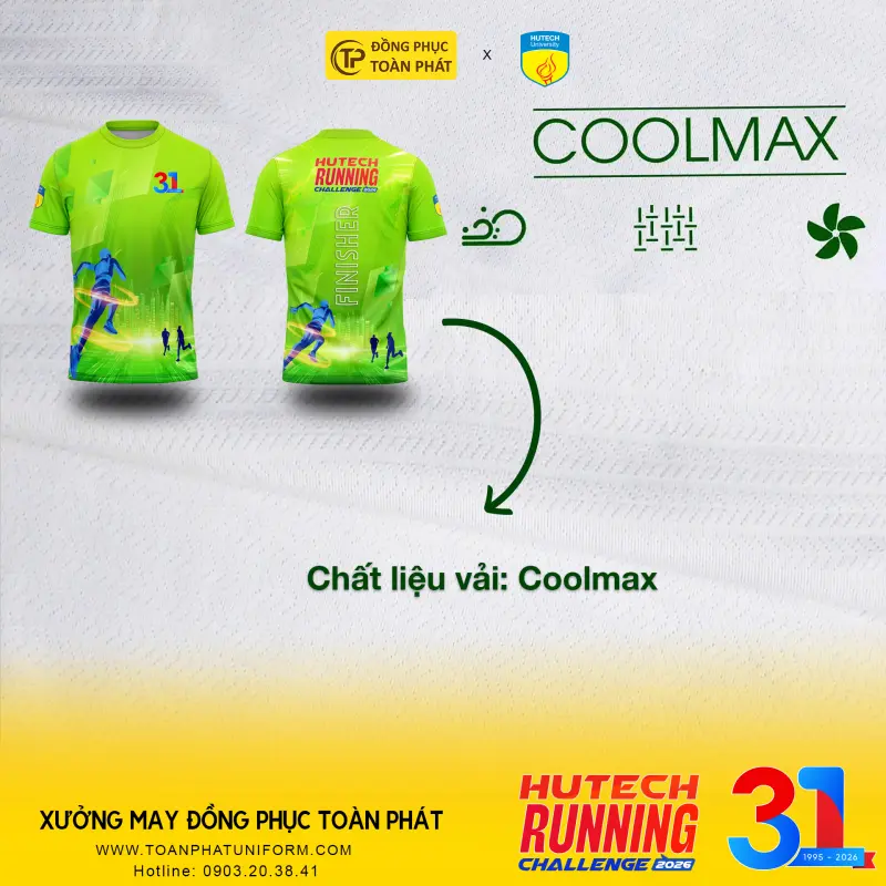 &Aacute;o Chạy Bộ Kỷ Niệm 31 Năm Đại Học Hutech 2026