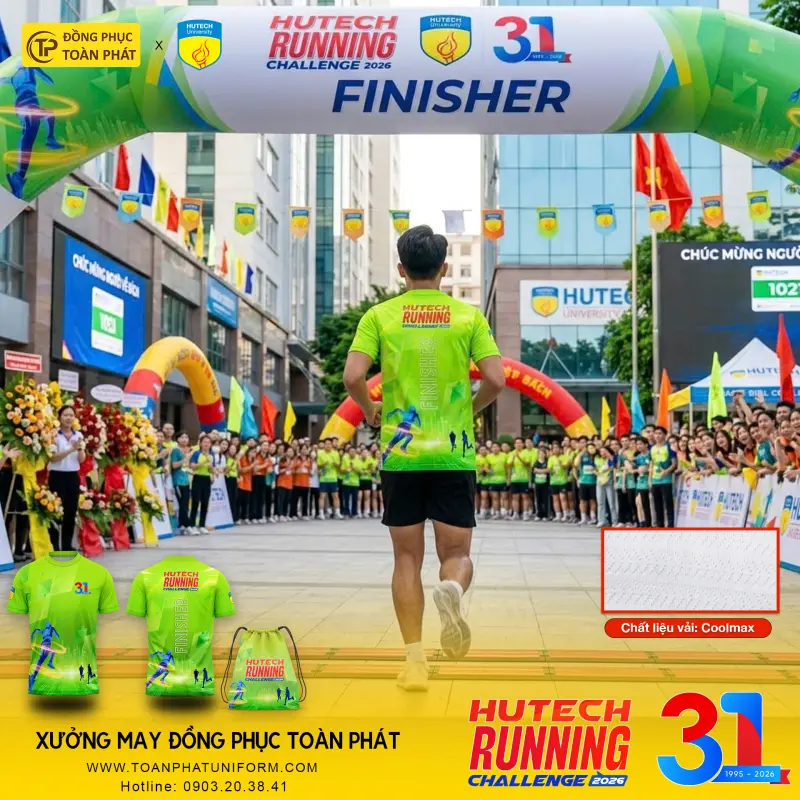 &Aacute;o Chạy Bộ Kỷ Niệm 31 Năm Đại Học Hutech 2026
