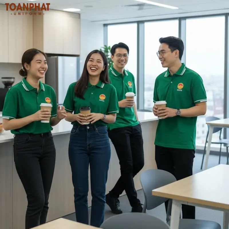 Áo Đồng Phục Học Viện Chính Trị Màu Xanh Ve Chai