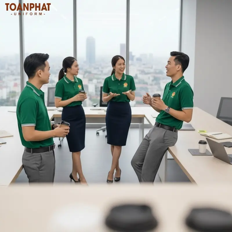 Áo Đồng Phục Học Viện Chính Trị Màu Xanh Ve Chai