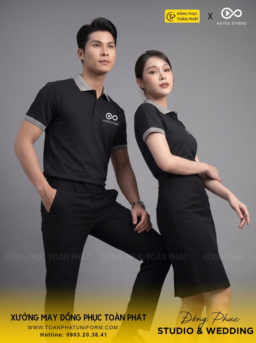 Đồng phục studio màu đen hayes