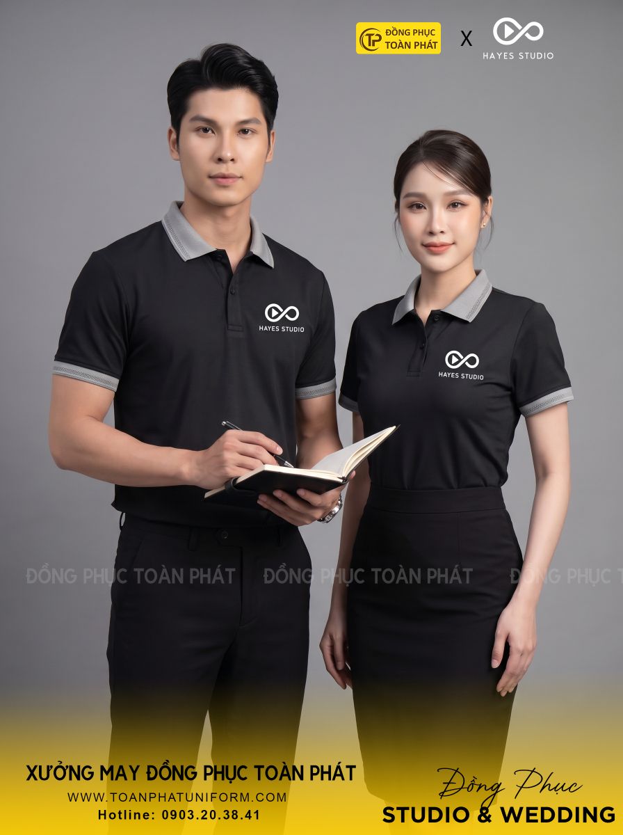 đồng phục studio weding Hayes màu đen 2