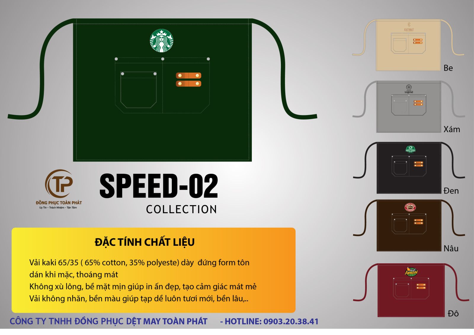 Tạp dề cafe coffee đẹp mới nhất