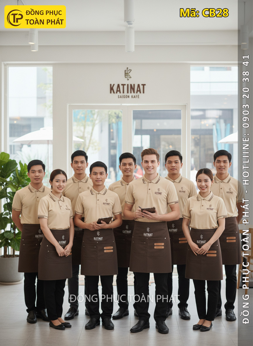 đồng phục Katinat sài gòn màu be nâu