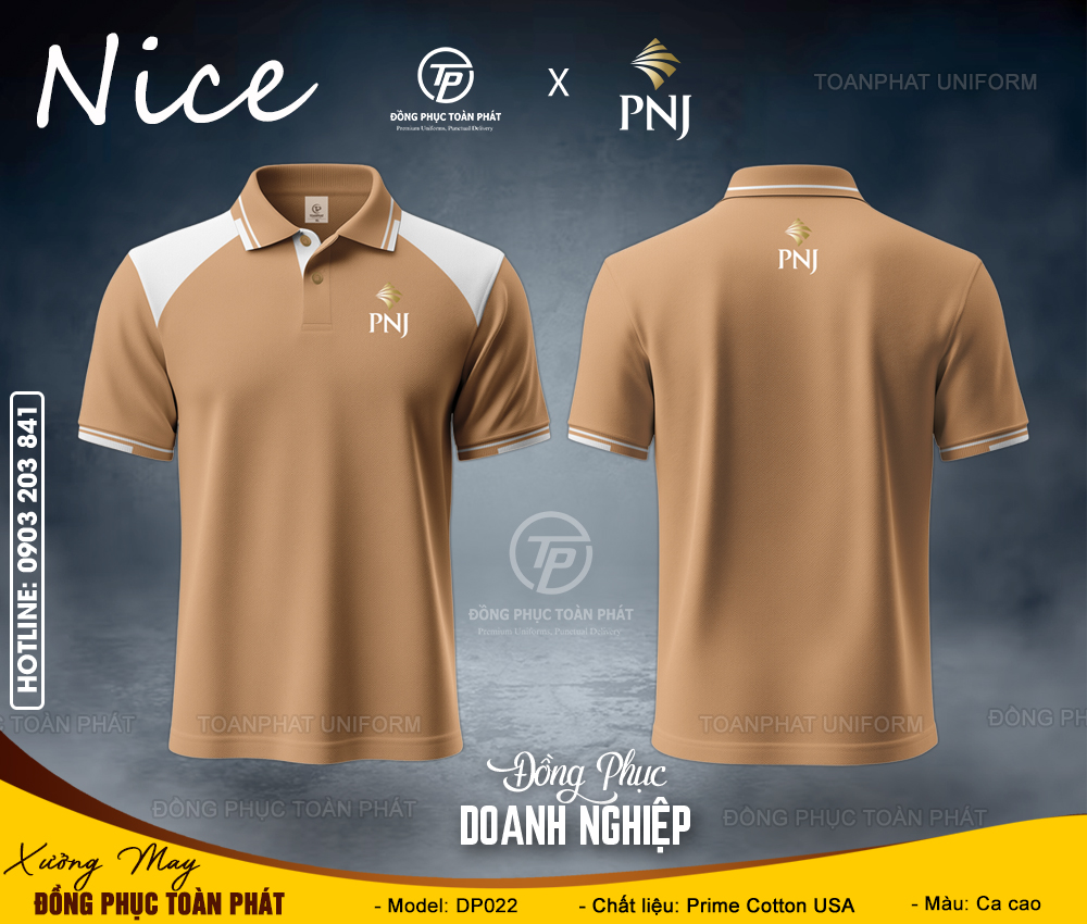 Áo thun đồng phục PNJ kim cương