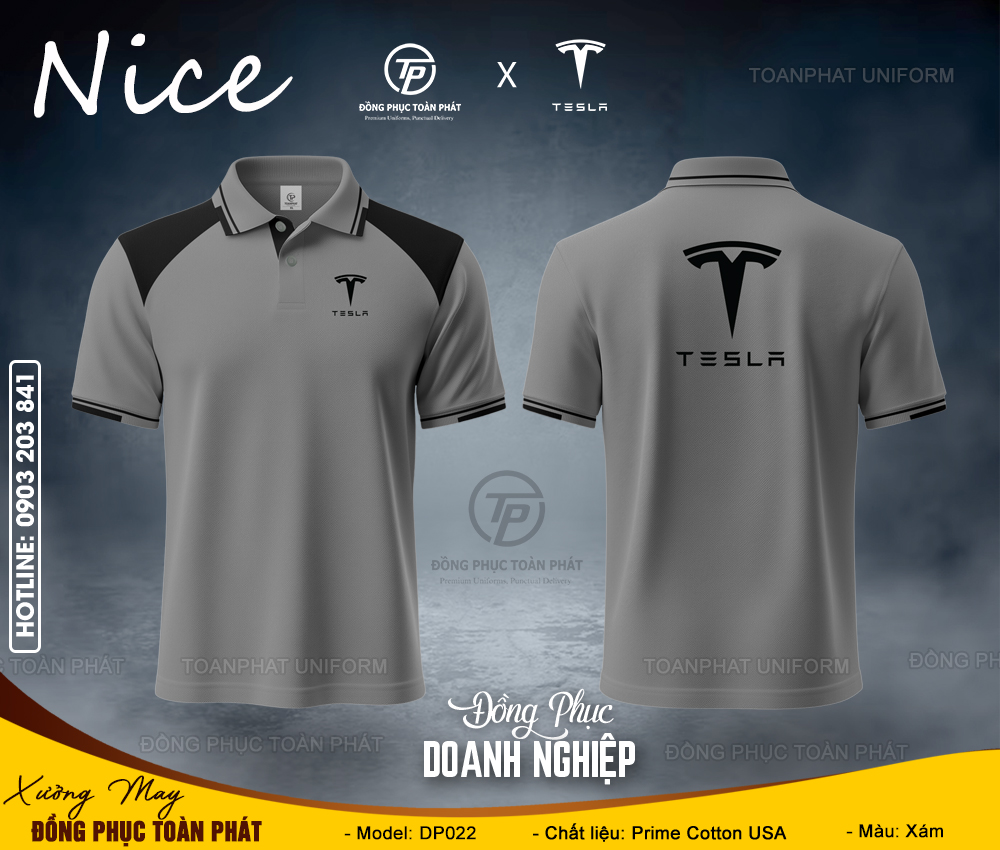 Áo thun đồng phục xe điện Tesla