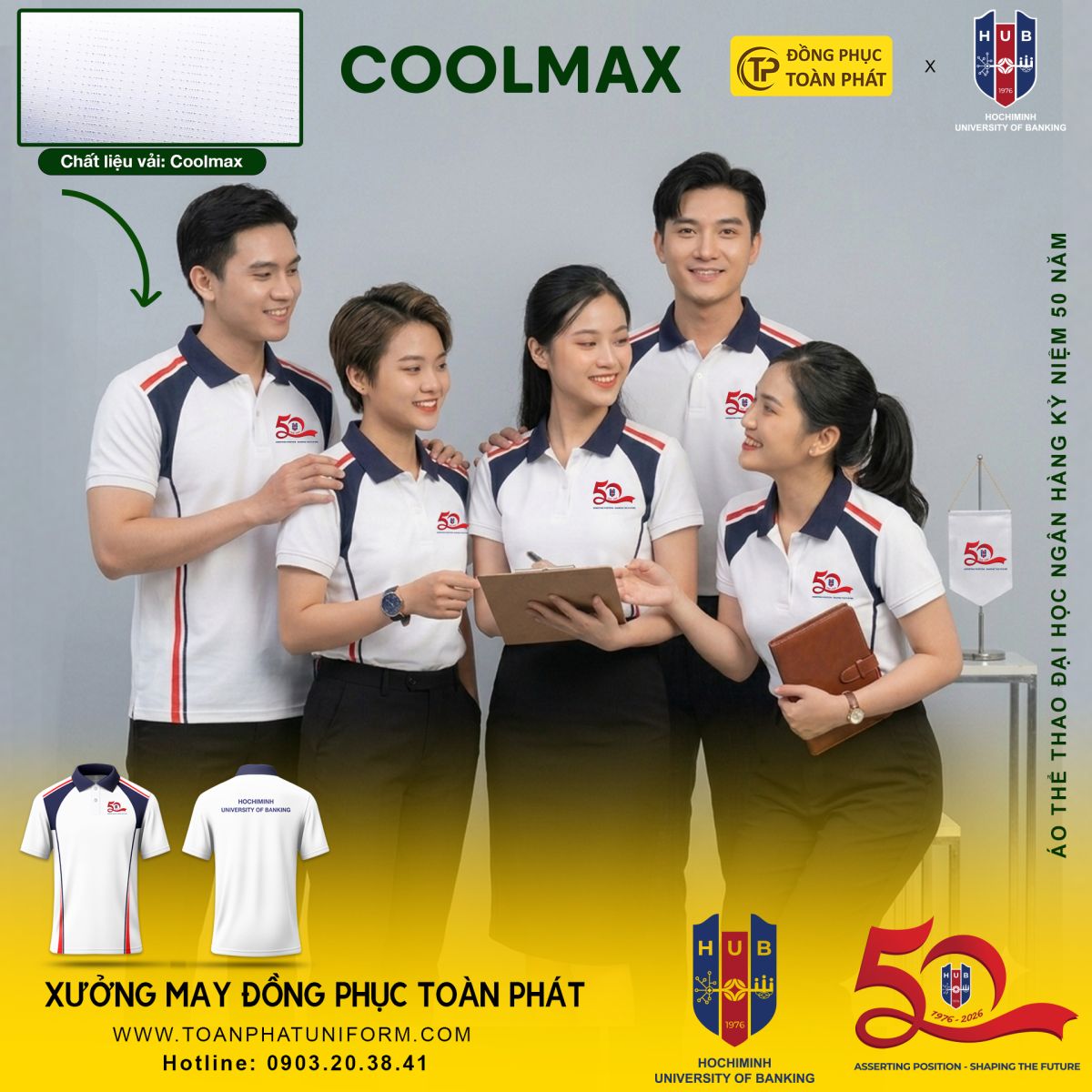 Áo thun thể thao đại học ngân hàng tphcm 1