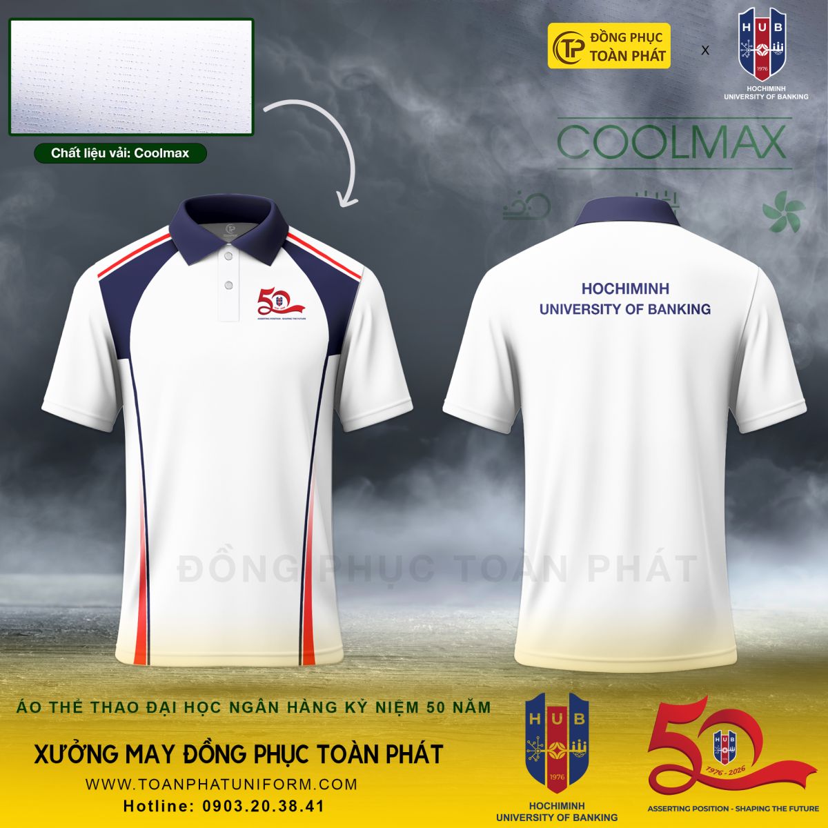 Áo thun thể thao đại học ngân hàng tphcm 5