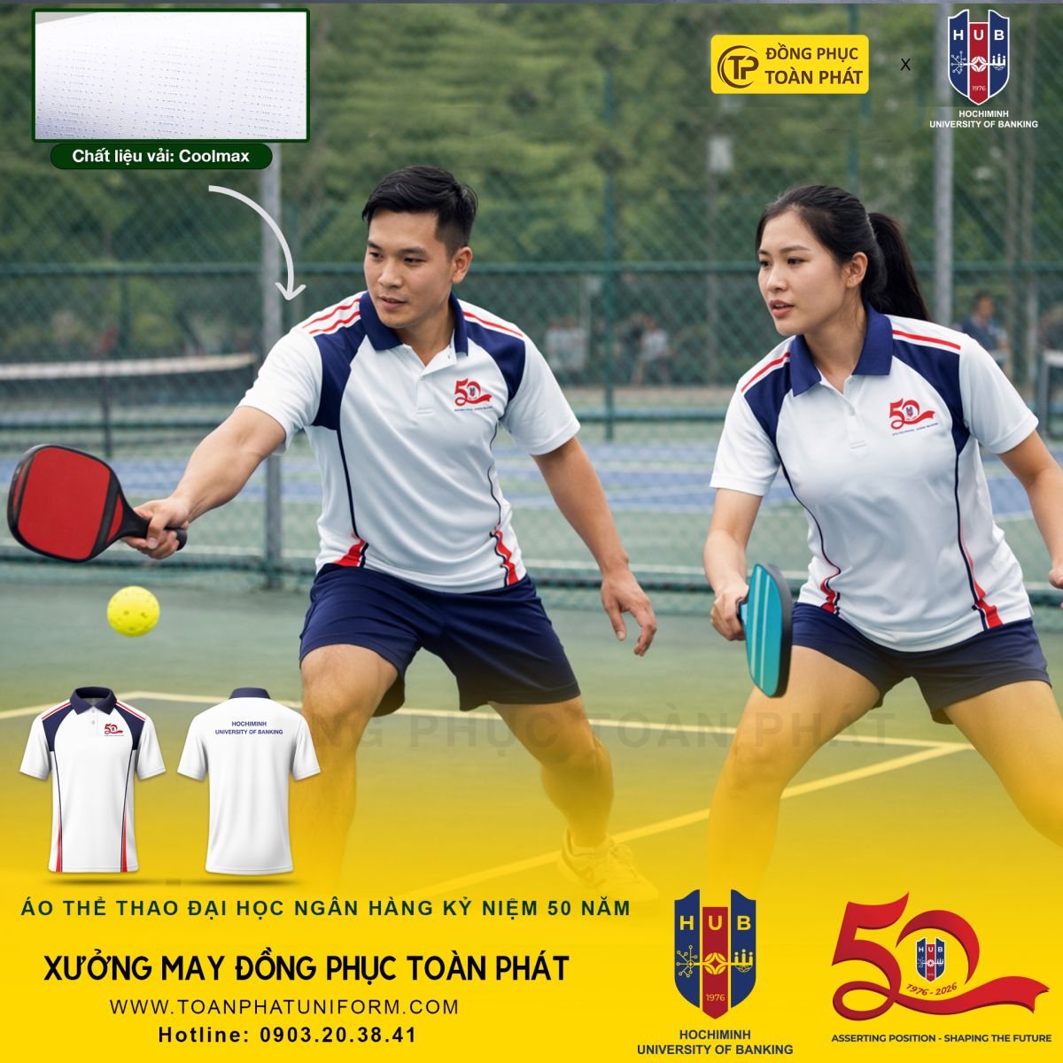 Áo thun thể thao đại học ngân hàng tphcm 2