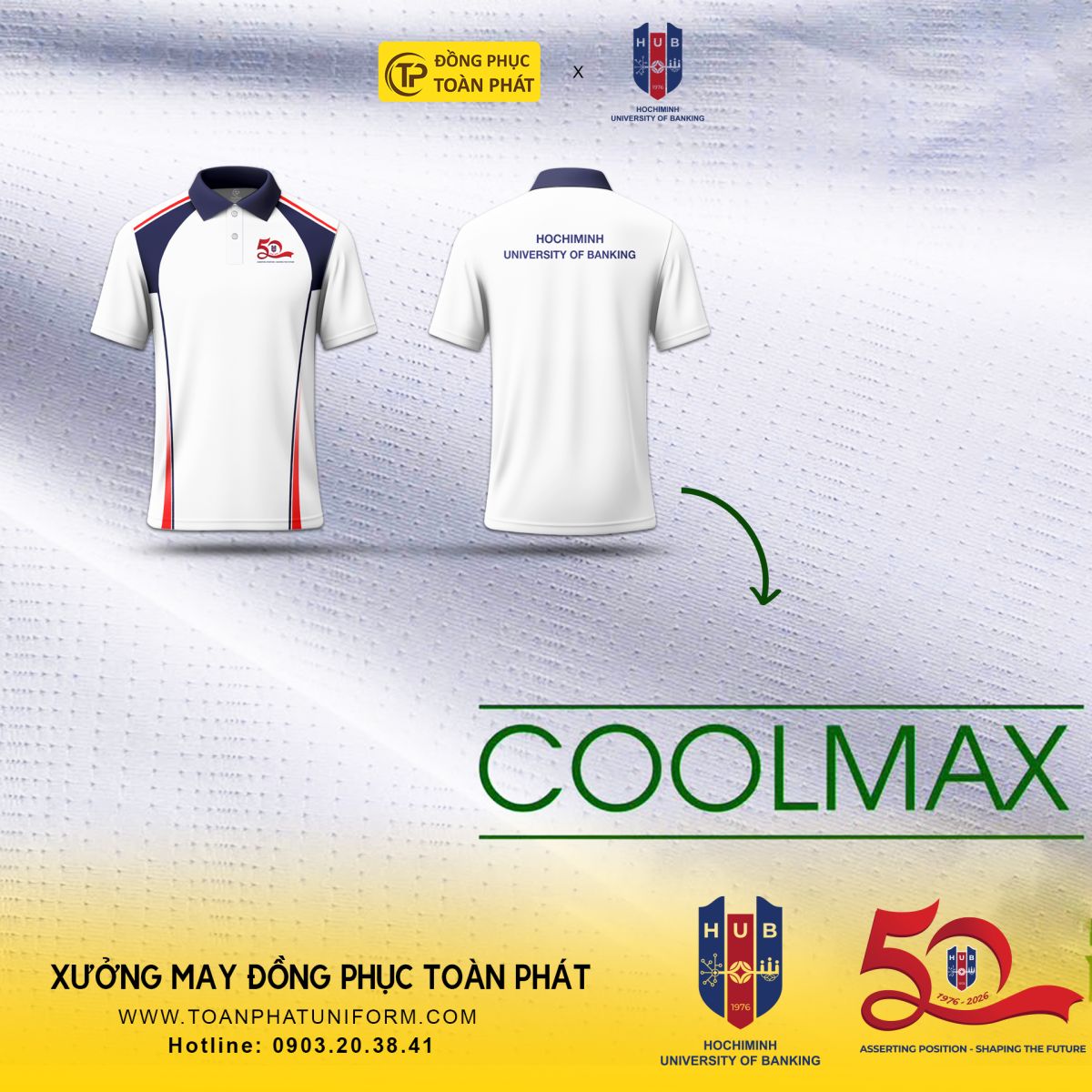 Áo thun thể thao đại học ngân hàng tphcm 3