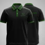 Đồng Phục Cafe Buôn Mê Màu Đen Phối Xanh Ve Chai