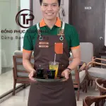 Tạp Dề Yếm Cafe TDY007 Màu Nâu