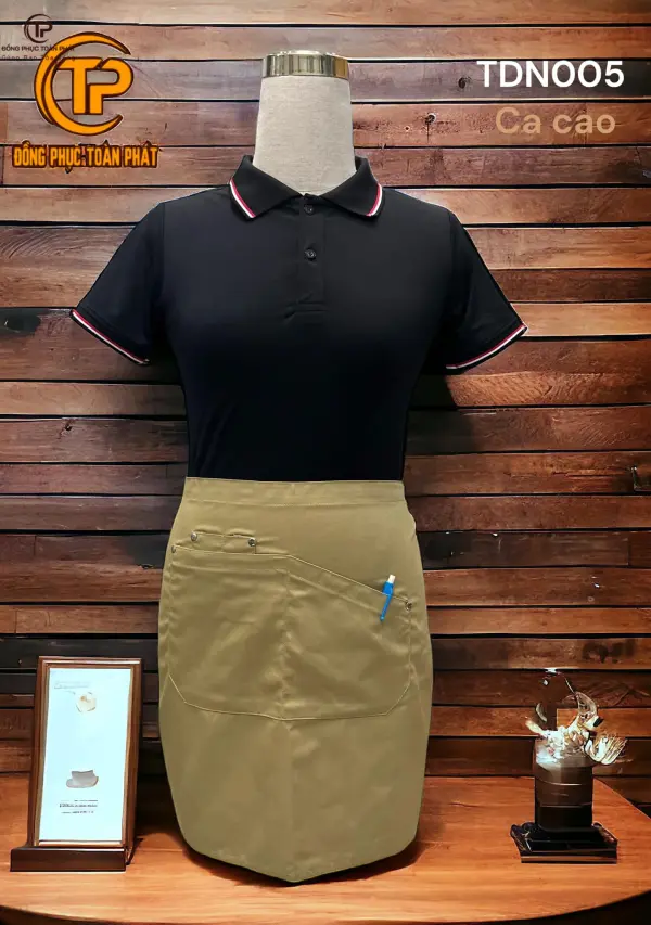 Tạp Dề Ngắn - Nâu Ca Cao