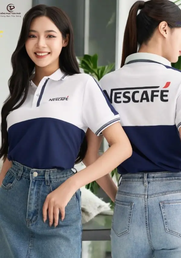 Áo Đồng Phục NetCafe Trắng Xanh Đen