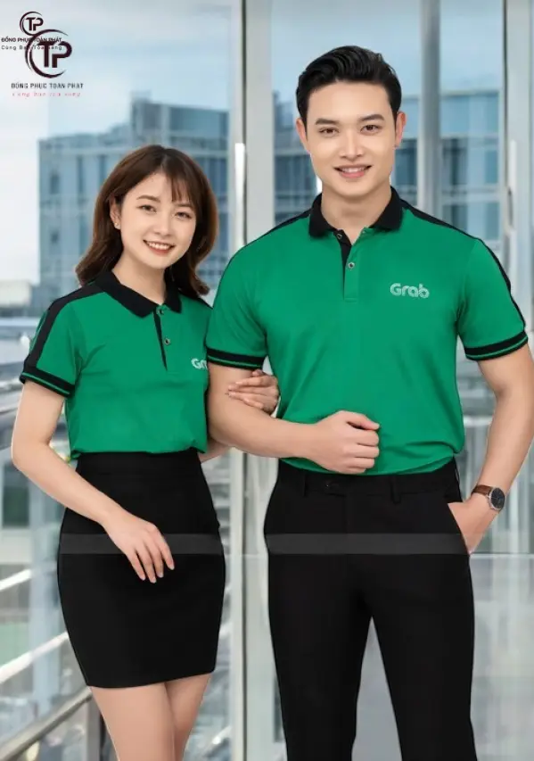 Áo Đồng Phục Grab Xanh Lá
