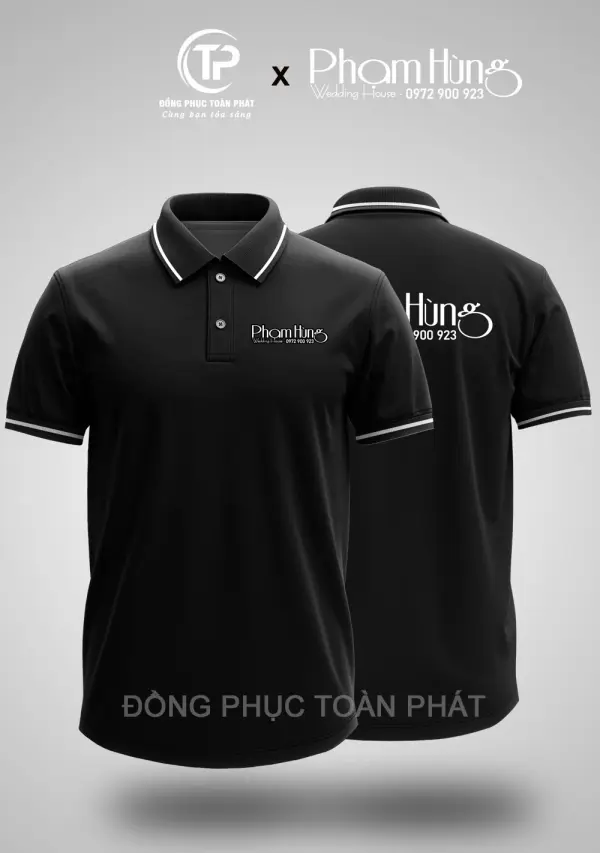 Đồng Phục Phạm Hùng Wedding Đen Sọc Trắng