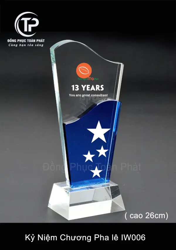 Kỷ Niệm Chương Pha lê IW006