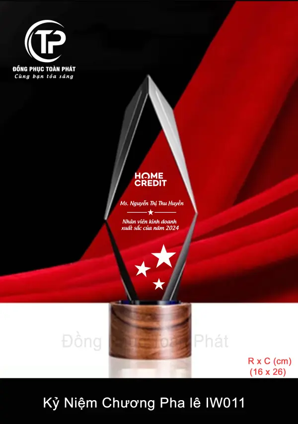 Kỷ Niệm Chương Pha lê IW011