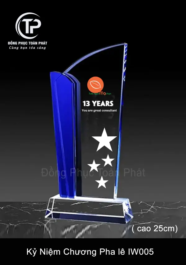 Kỷ Niệm Chương Pha lê IW005